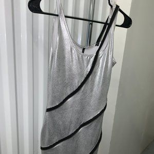 Silver Zippered Dress